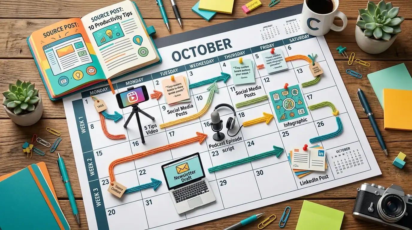 How to Repurpose Content Across Your Calendar — Content Calendar Creation: Plan and Schedule Your Posts