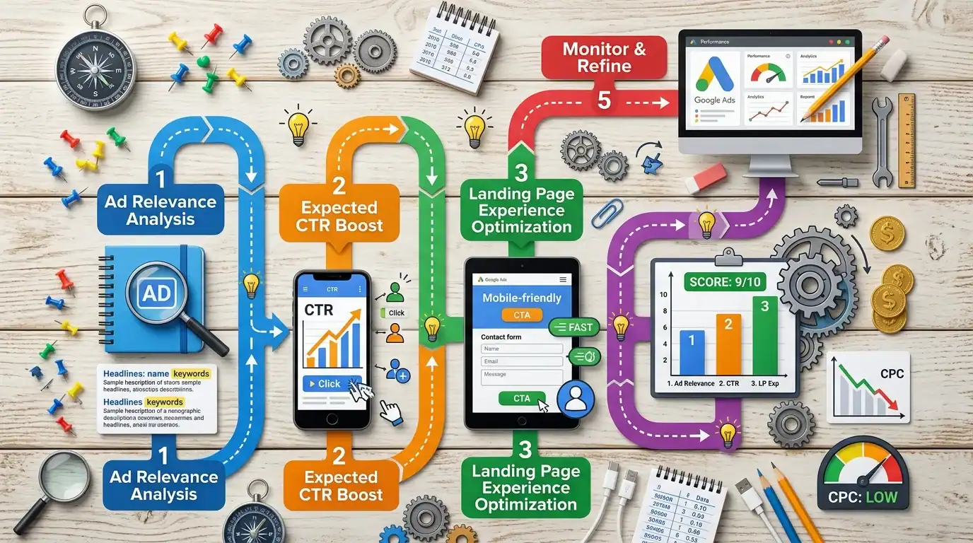 Step-by-Step Quality Score Improvement Plan — Quality Score Optimization: Pay Less Per Click on Google Ads