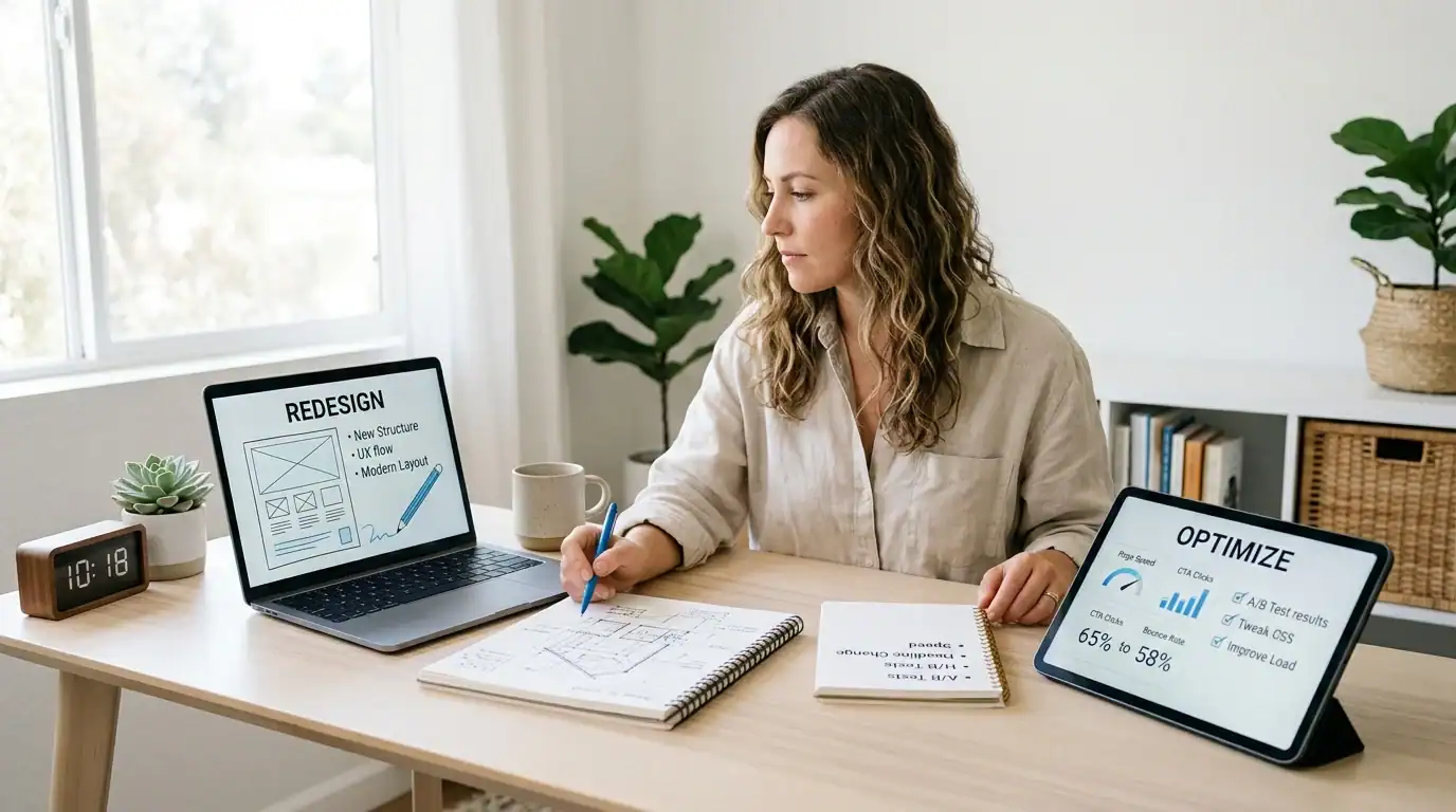 When to Redesign vs When to Optimize — Website Redesign: 7 Signs Your Site Needs an Upgrade