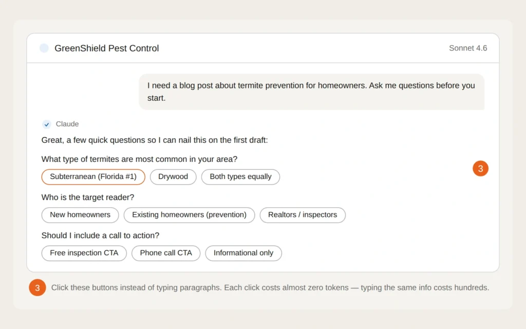 tip3 ask me questions claude